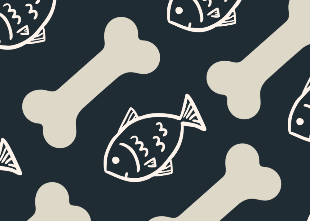 Fish and dog bone pattern