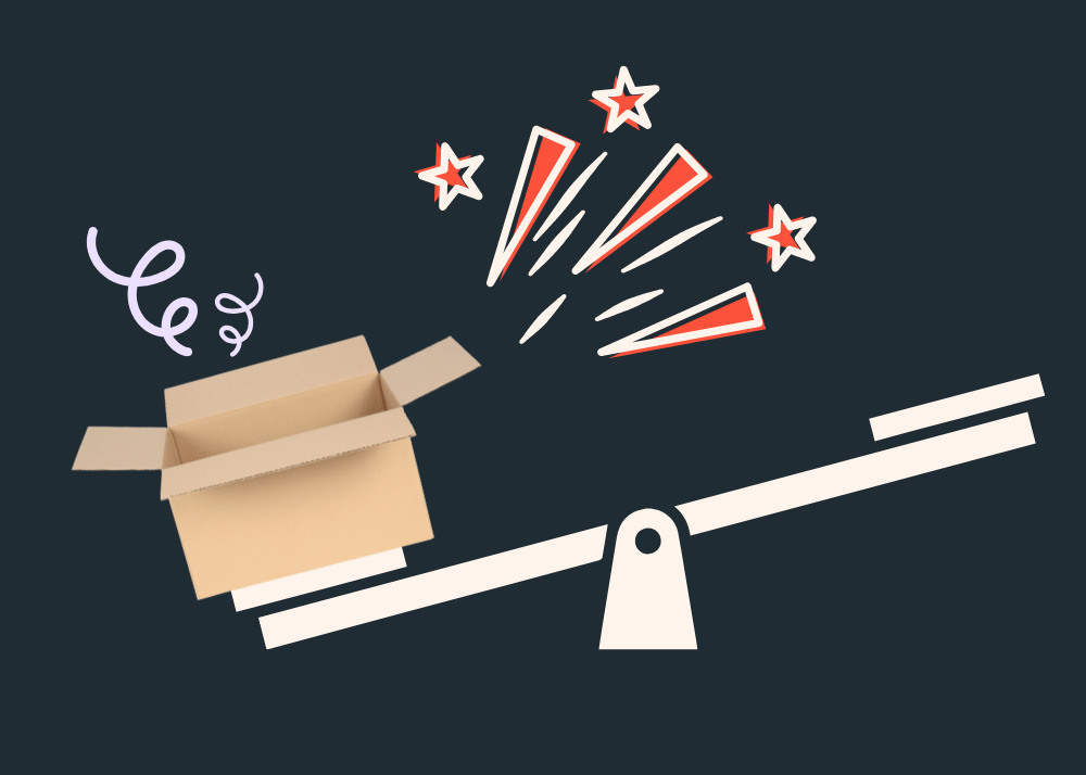 Super heavy box breaking a balance beam scale