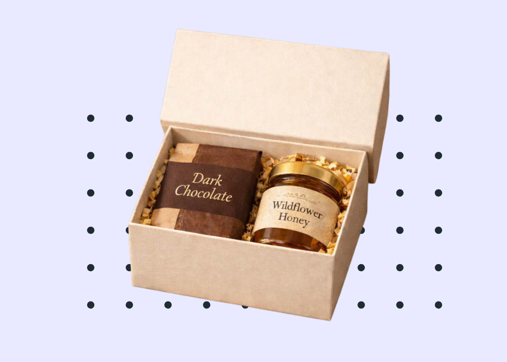 Premium rigid setup gift box with textured paper wraps