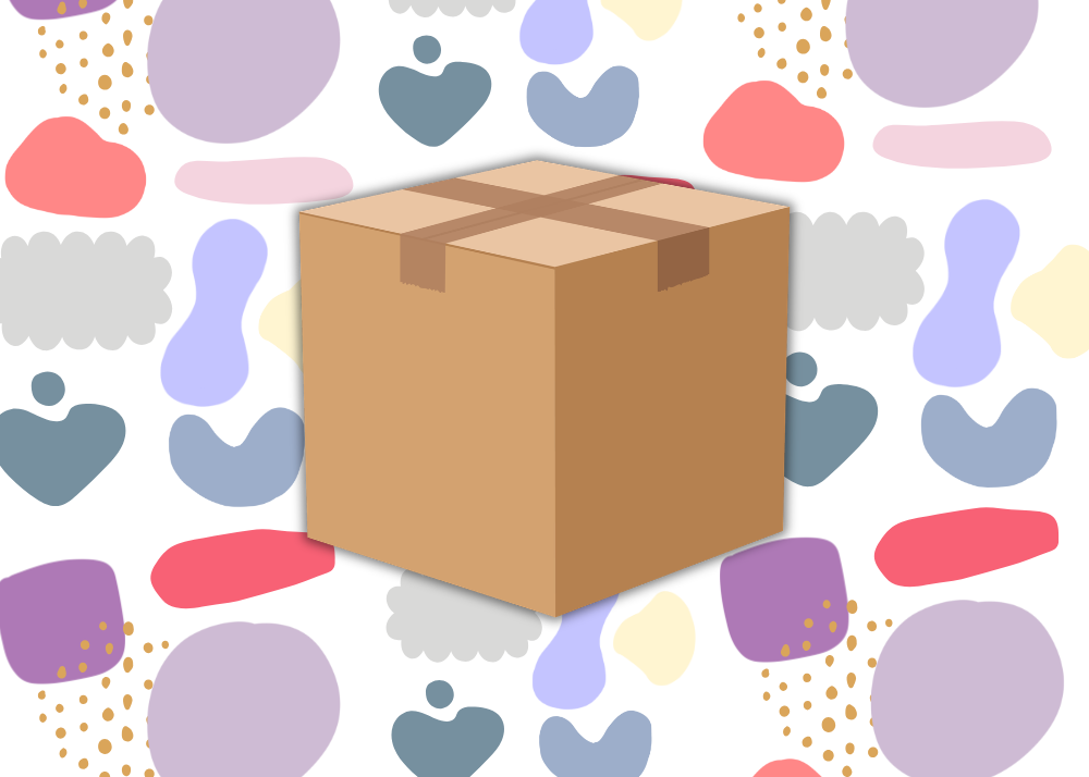 Colorful box with graphics