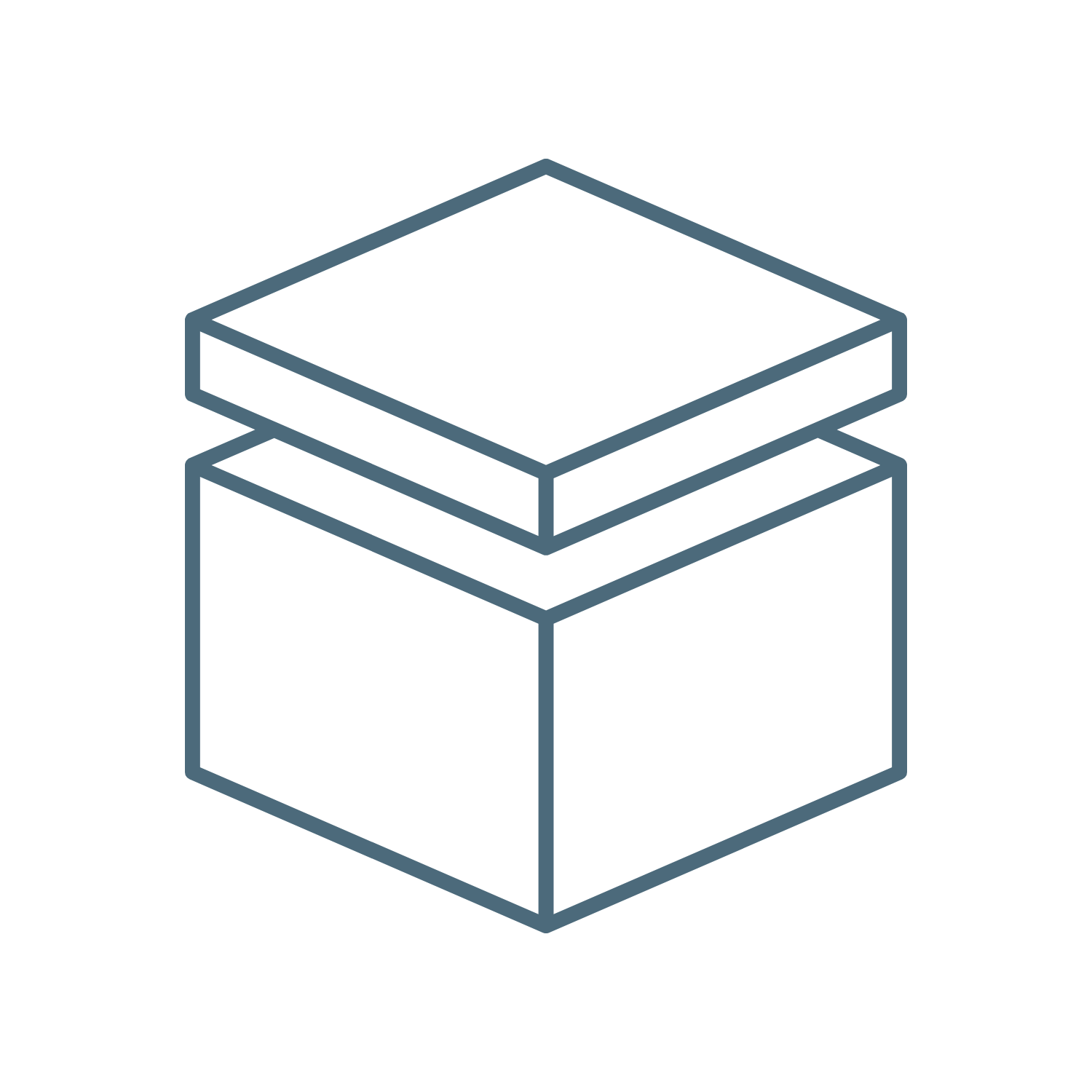 Rigid set-up box icon